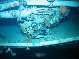 5.9-inch gun concealed on port side below forecastle